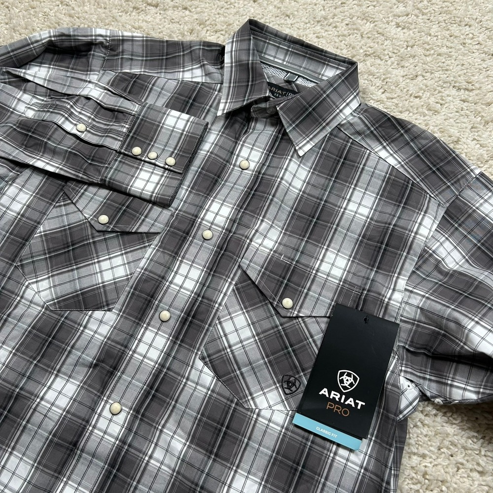 Ariat Pro Series Wallace Shirt Small Plaid Snap Western Classic Fit New NWT